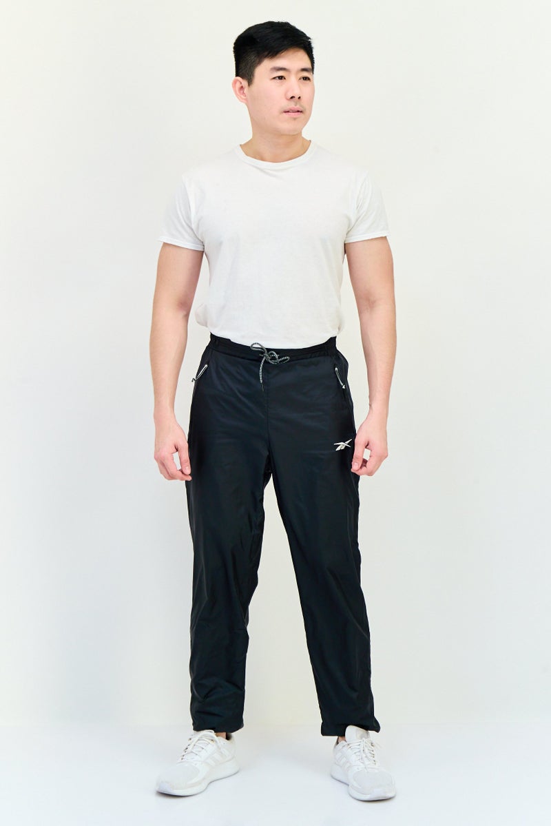 Reebok Men Sportswear Fit Drawstring Training Track Pants, Black - Image 4